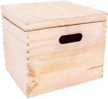 Load image into Gallery viewer, Beautiful Stackable XXL Wooden Storage Box with Hinged Lid - Eco-Friendly Design