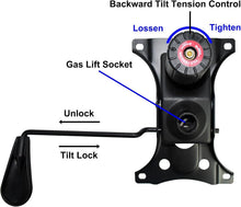Load image into Gallery viewer, Replacement Tilt Mechanism for Office Chairs - Heavy Duty, Adjustable &amp; Compact