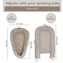 Load image into Gallery viewer, Breathable Organic Baby Nest Lounger - Lightweight &amp; Washable Travel Essential
