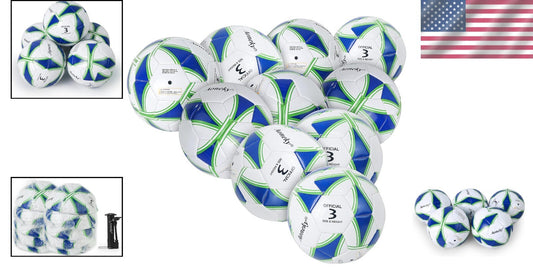 Durable Machine-Stitched PVC Soccer Ball Set with Pump - Ideal for Backyard Fun