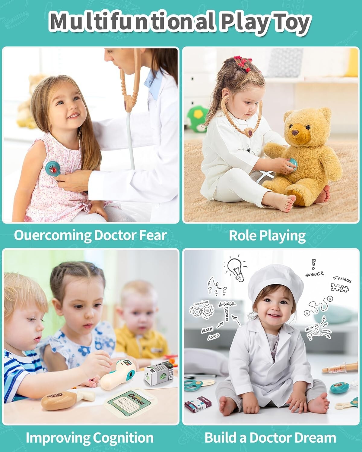 Complete Toddler Doctor Kit with Sound Effects - Perfect Gift for Ages 3-8