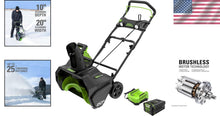 Load image into Gallery viewer, Ultimate 80V Cordless Snow Blower - 20” Brushless Motor, Lightweight at 33 lbs
