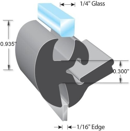 Versatile 25' EPDM Rubber Window Gasket - One-Piece Locking Seal for Windshields
