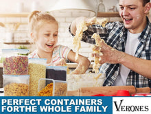 Load image into Gallery viewer, Large Tall Airtight Canisters Set – 10 Plastic Containers for Kitchen &amp; Pantry