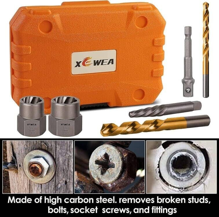 Comprehensive 26PC Screw & Bolt Kit with Easy-Out Extractor and Cobalt Drill Bit