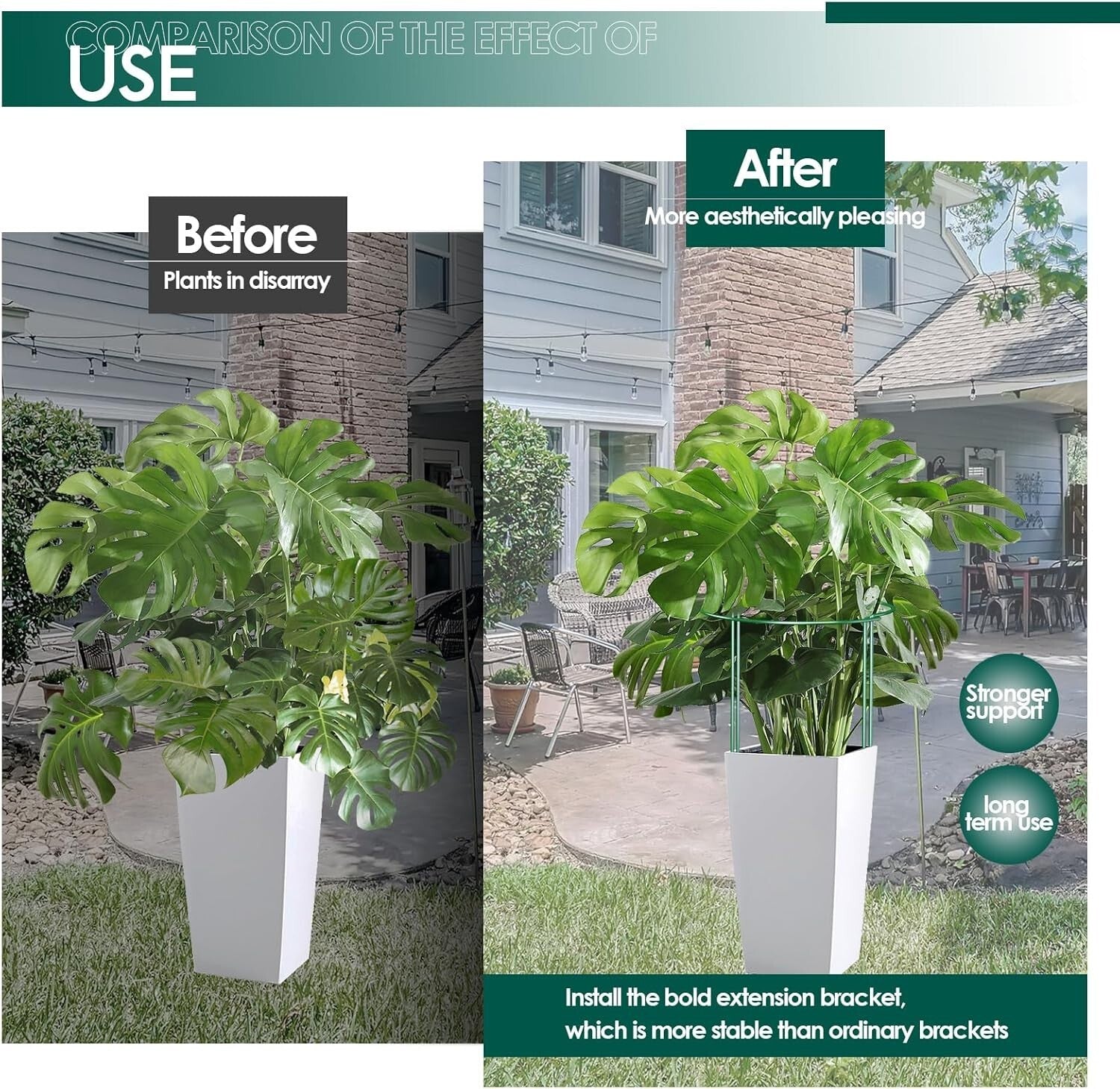 30-Inch Adjustable Garden Support Stakes - 12 Heavy-Duty Iron Stakes for Plants