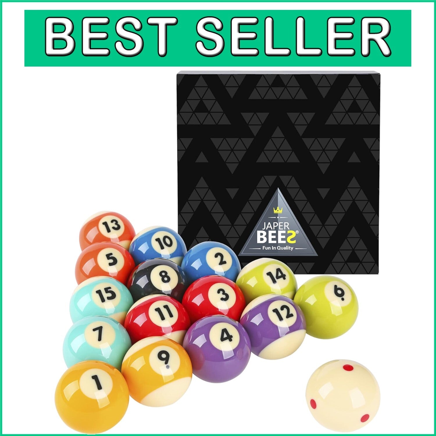 Colorful 16-Piece Billiard Balls Set - Perfect for Adults and Competitions