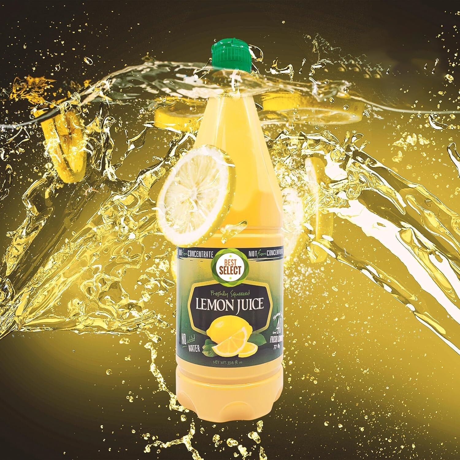Versatile 33.8 Oz Bottles of 100% Lemon Juice - Ideal for Cooking & Beverages