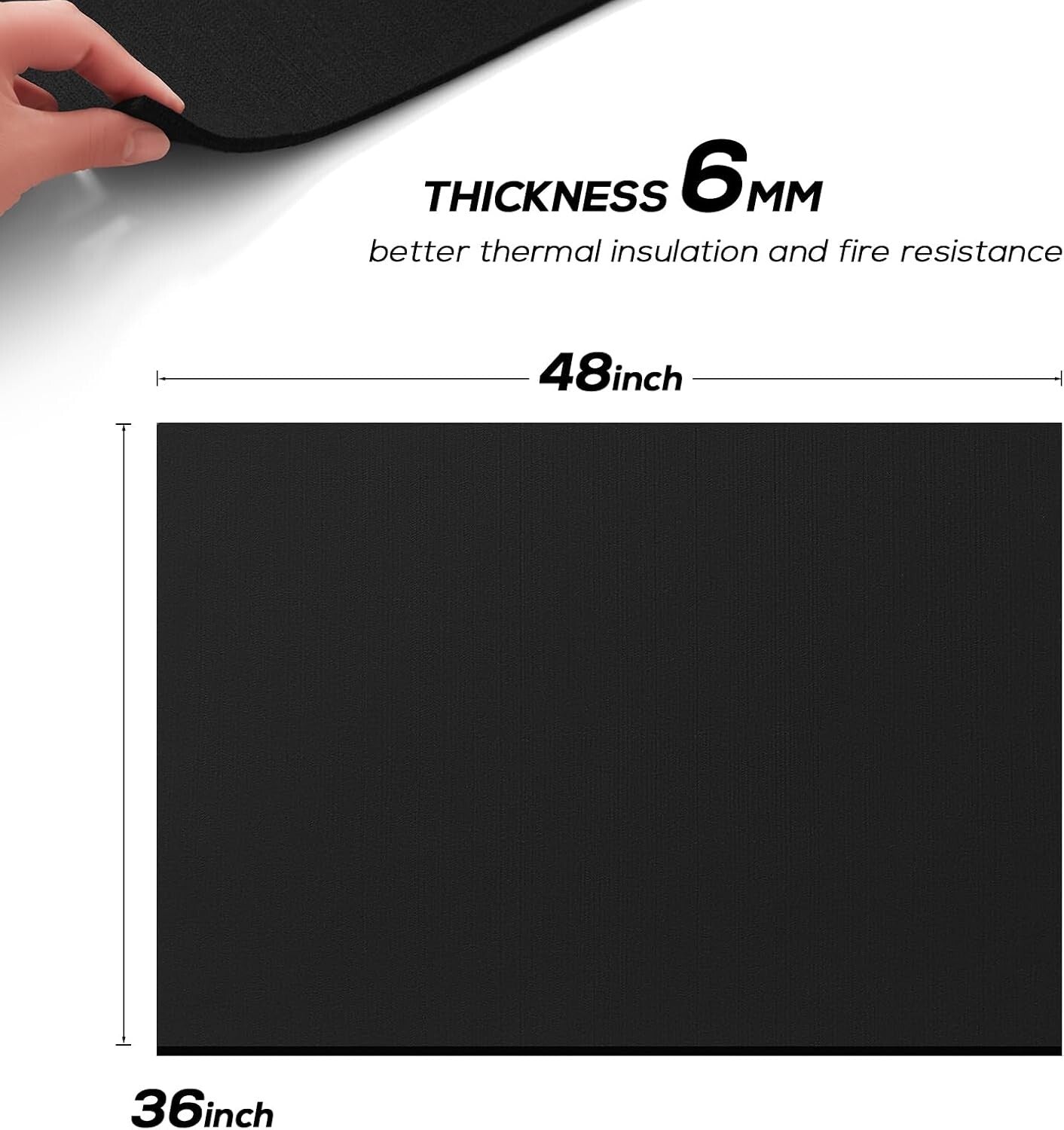 Premium Fireproof Welding Blanket - Heat Resistant Mat Up to 1800°F, 36x48 Inch