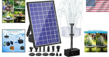 Load image into Gallery viewer, DIY Solar Water Pump Kit for Bird Baths with Long Cable &amp; Multiple Spray Options