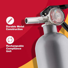Load image into Gallery viewer, UL Rated 1-A:10-B:C Fire Extinguisher in Stylish Pewter Finish for Modern Homes