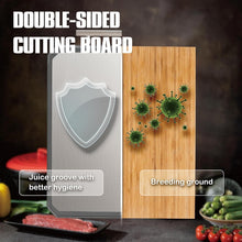 Load image into Gallery viewer, Versatile Double-Sided Kitchen Cutting Board with Stainless Steel Handle - 16x11