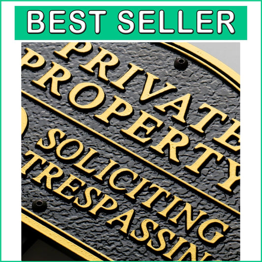 Classic Metal No Soliciting Sign – Embossed with Stainless Mounting Kit Included