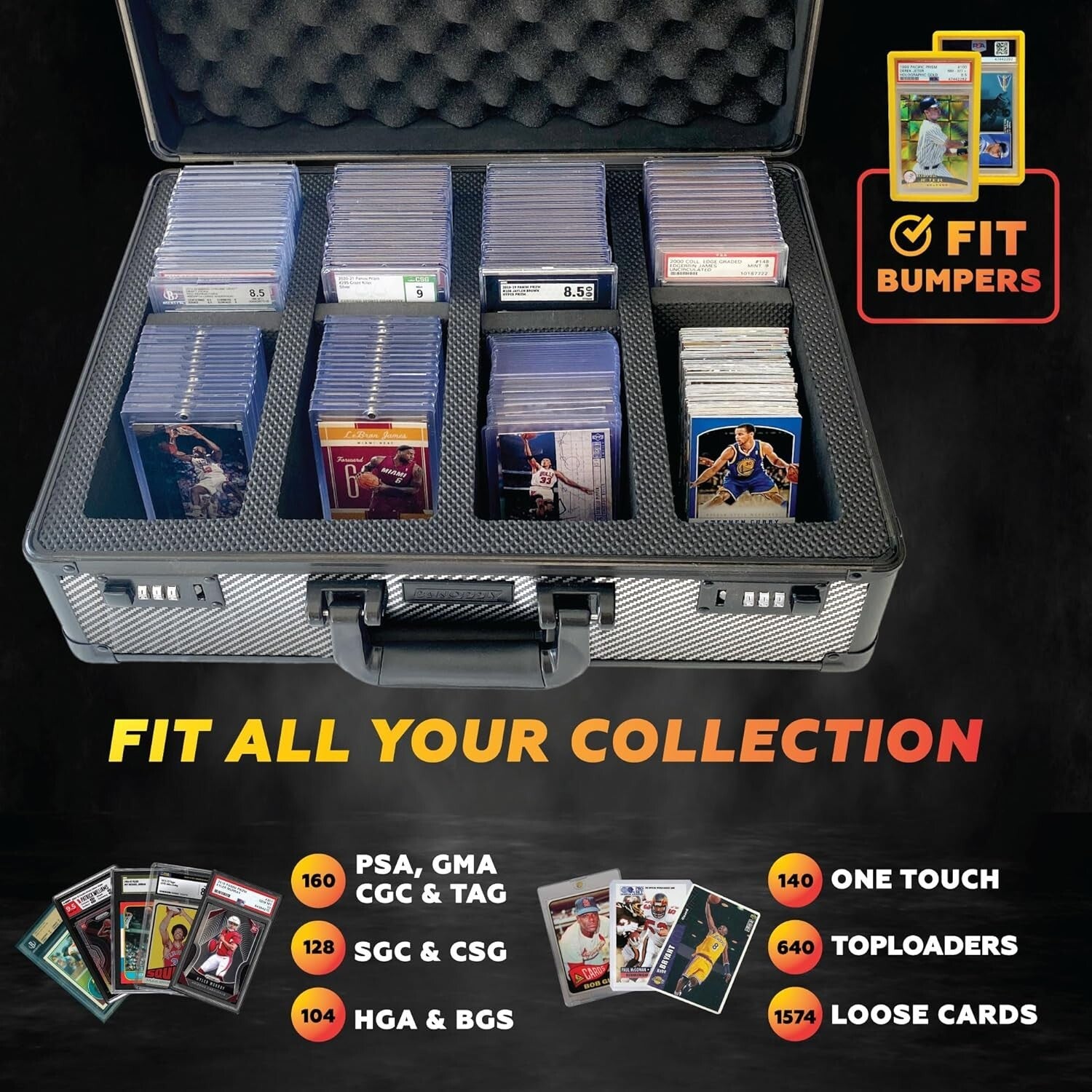 Enhance Your Collection with Our 4 Row Graded Card Case - Water-Resistant Design