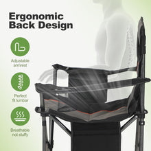Load image into Gallery viewer, Ergonomic Padded Folding Camping Chair with Cooler &amp; Cup Holder - Twin Pack