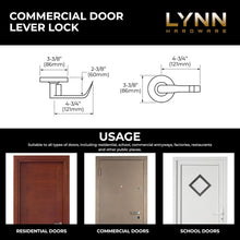 Load image into Gallery viewer, Stylish Heavy-Duty Keyed Lever Lock - Satin Chrome Finish for Commercial Spaces