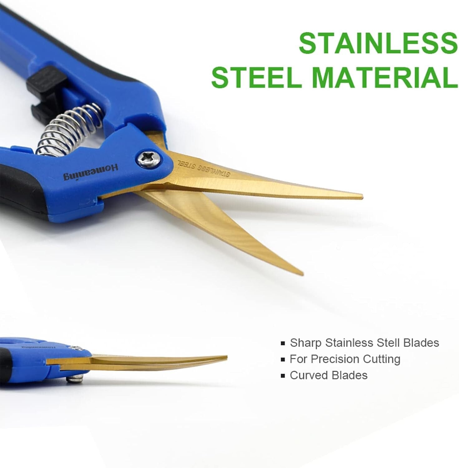 12PCS Titanium-Coated Pruning Shears Set with Ergonomic Handles for Gardeners