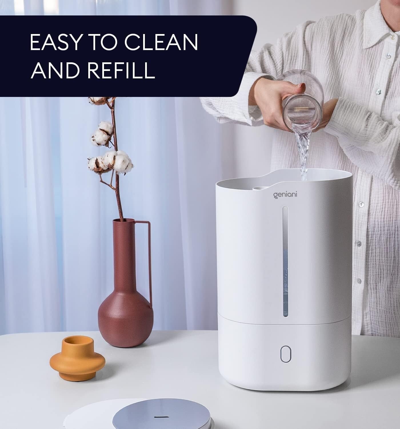 Cool Mist Ultrasonic 6L Humidifier with Night Light - Ideal for Babies & Plants