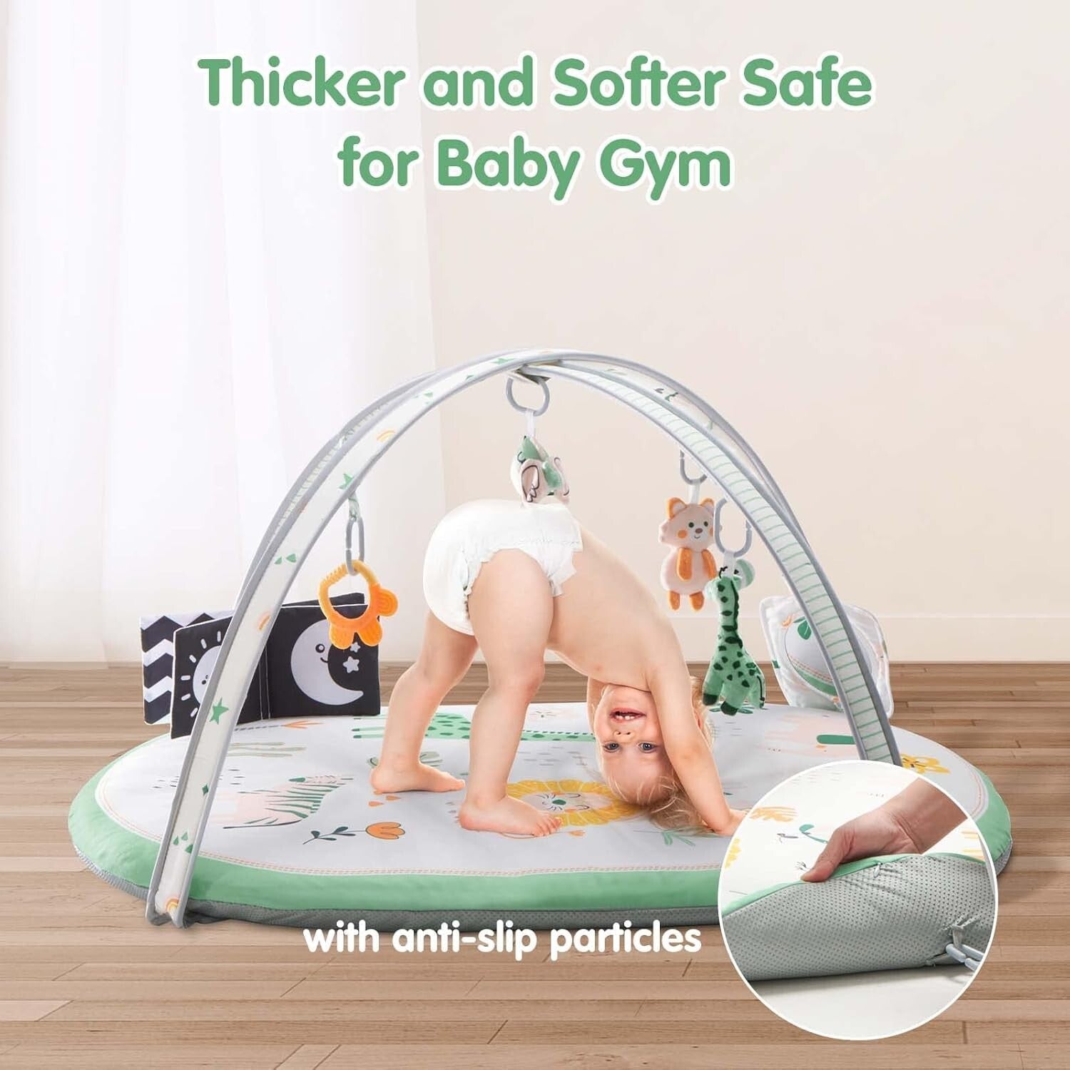 Thicker Baby Activity Mat with Replaceable Covers - Ideal for Early Development