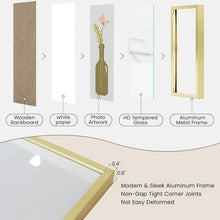 Load image into Gallery viewer, 17x23 Gold Aluminum Picture Frame with HD Tempered Glass - Dual Display Elegance