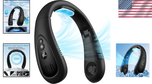 Portable Neck Air Conditioner - 360° Cooling Bladeless Fan for Instant Relief