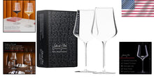 Load image into Gallery viewer, Seamless Crystal Wine Glasses - Set of 2 for Red and White Wines in Gift Box