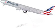 Load image into Gallery viewer, SkyMarks American 777-300 Model Airplane - 14.5 Inch Plastic with Display Stand