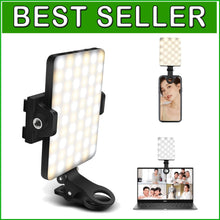 Load image into Gallery viewer, Portable 10-Level Brightness Adjustable Clip-On Selfie Light - USB Rechargeable