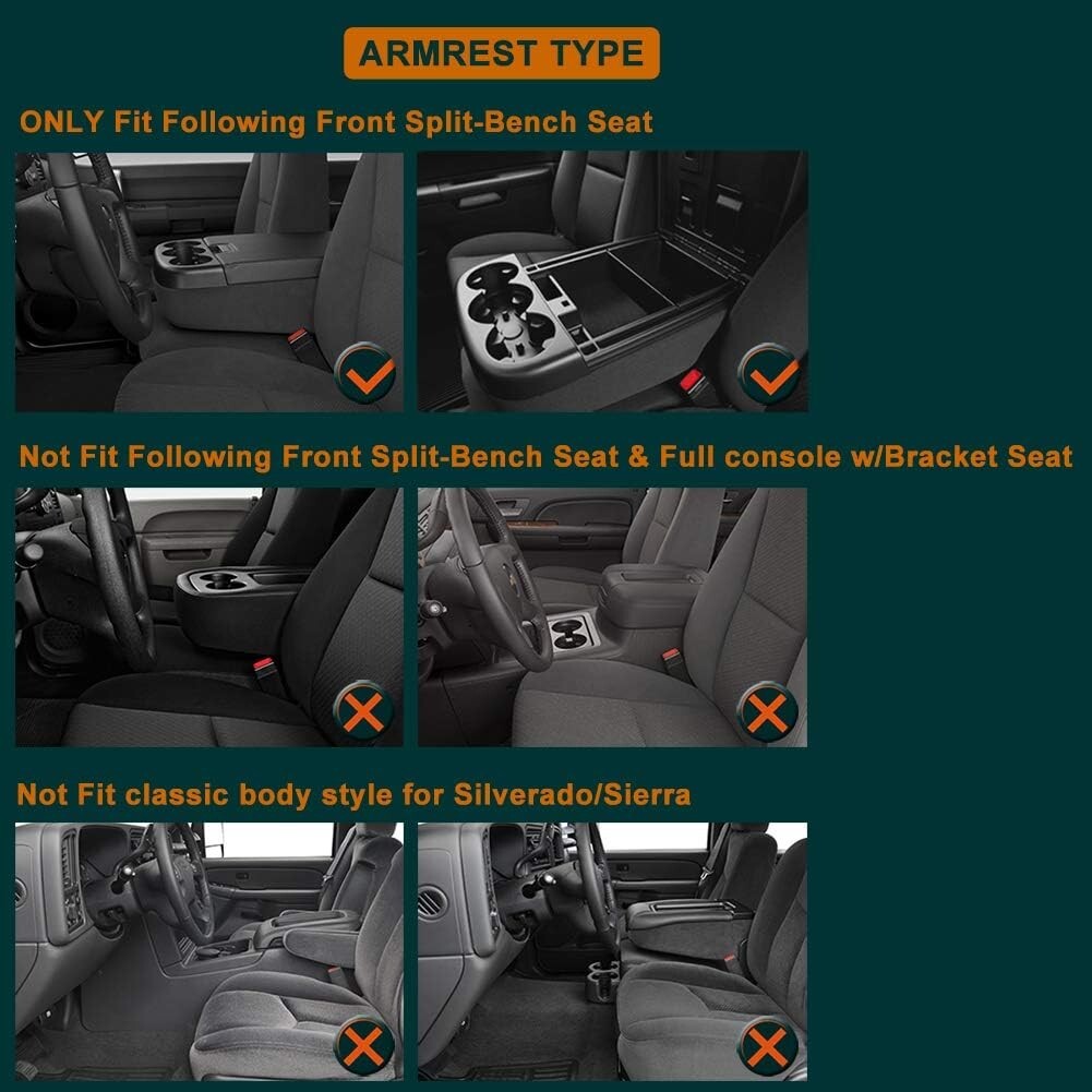 Scratch-Resistant Armrest Cover for 2007-2013 Chevy Tahoes & Silverado Trucks