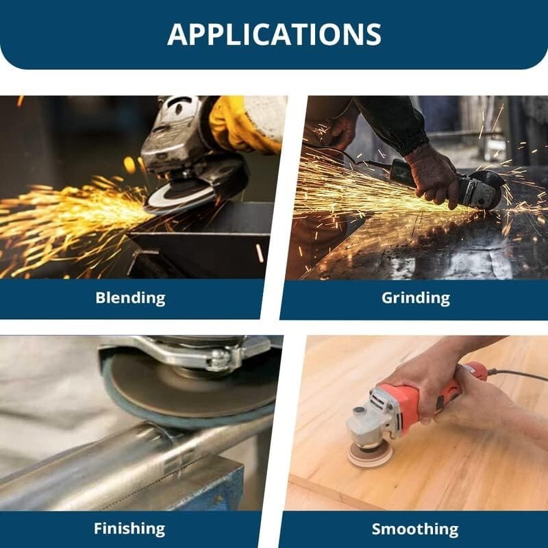 High-Quality 60 Grit 4.5" Flap Discs for Angle Grinder - 100 Count Zirconia Set