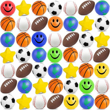 Load image into Gallery viewer, Sport-Themed 60 Pcs Mini Stress Balls Set - Stress Relief for Kids &amp; Adults
