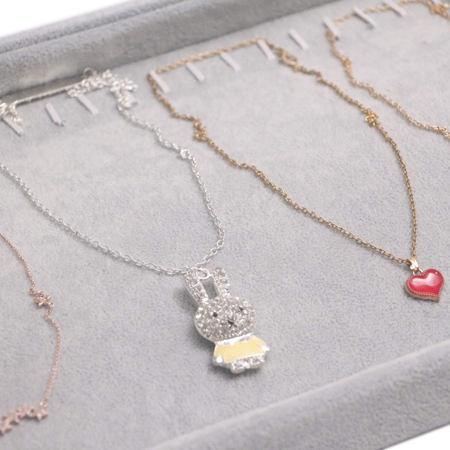 Versatile Velvet Jewelry Trays Set - 5 Stackable Organizers for Rings, Necklaces