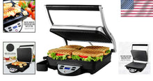 Load image into Gallery viewer, Compact Electric Panini Press with Automatic Timer - Ideal for Small Spaces