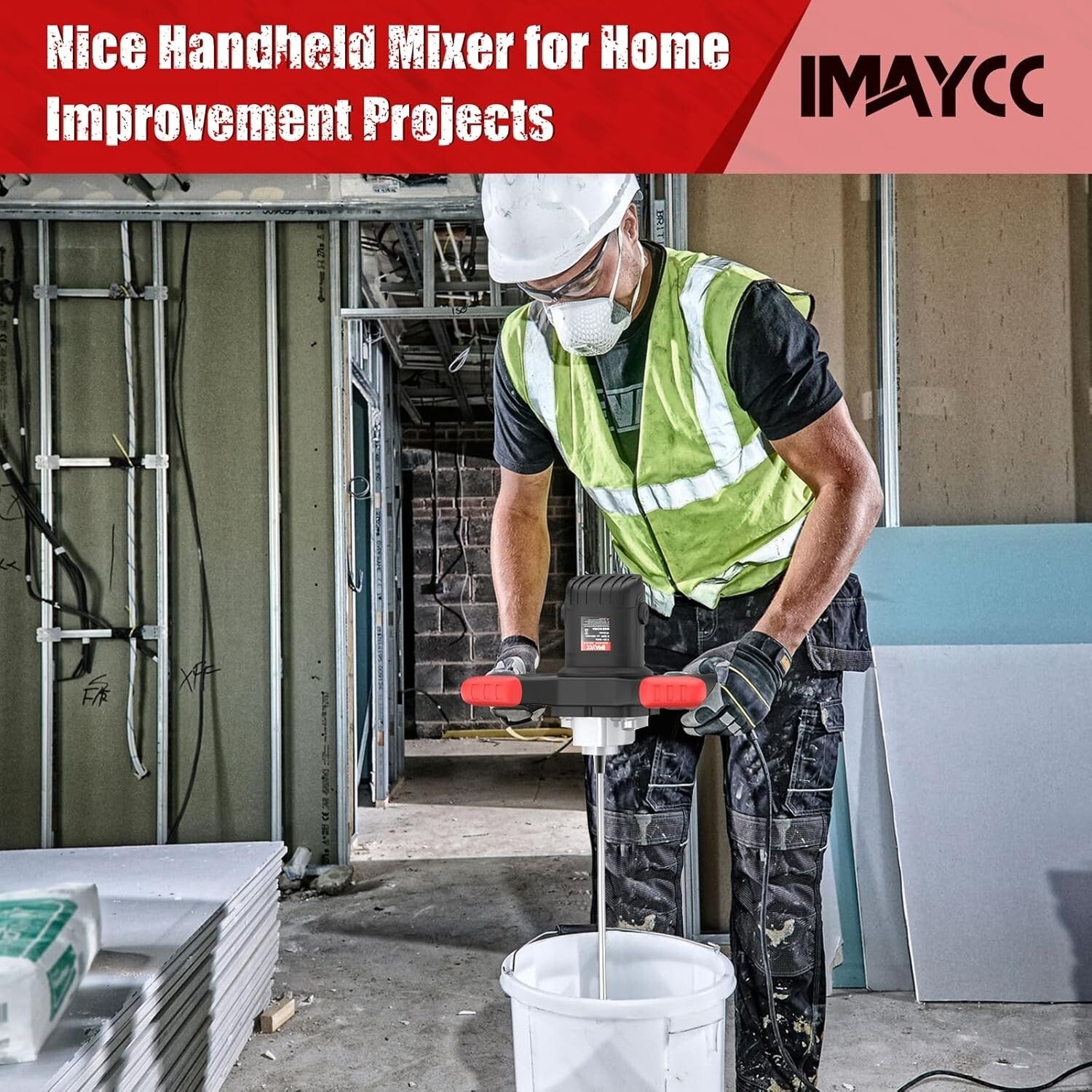 Versatile Cement Mixer with 6 Speed Settings for Efficient Material Mixing