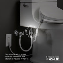 Load image into Gallery viewer, Quiet-Close Elongated Bidet Toilet Seat: Adjustable Warm Water &amp; Wash Modes
