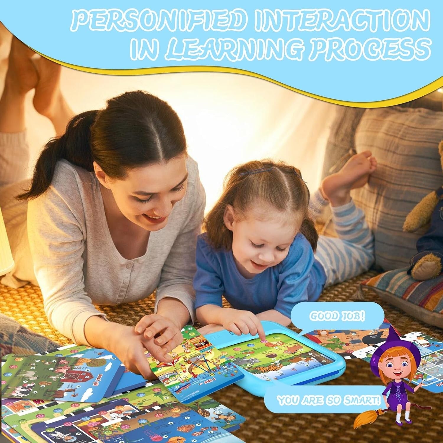 Bilingual Kids Educational Tablet Toy: 40 Themes for Interactive Learning