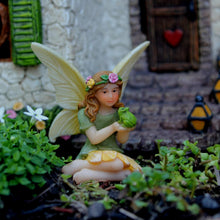 Load image into Gallery viewer, 7-Inch Water-Resistant Fairy Garden House Kit with Fairies &amp; Accessories