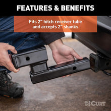 Load image into Gallery viewer, Carbon Steel 2-Inch Hitch Adapter - Adjusts 4-In for Trailer &amp; Vehicle Leveling
