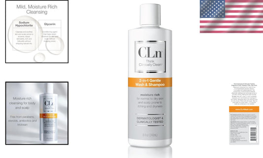 Dual Function Hypoallergenic Wash & Shampoo - Ideal for All Ages and Skin Types