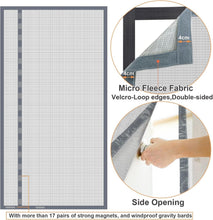 Load image into Gallery viewer, 72x96” Grey Magnetic Fiberglass Screen Door - Keep Bugs Out, Invite Fresh Air
