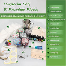 Load image into Gallery viewer, All-Season DIY Candle Making Gift Kit with Melting Pot &amp; Fragrance Essentials
