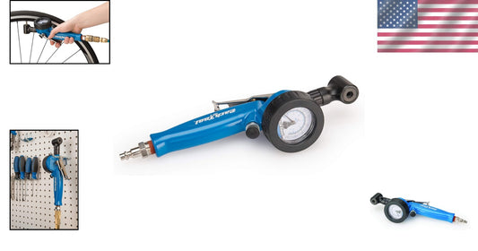 Efficient Blue Bicycle Shop Inflator – Lightweight, Durable, and Rebuildable