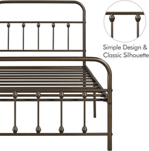 Load image into Gallery viewer, Classic Bronze Twin Bed Frame with Storage and High Headboard for Modern Living