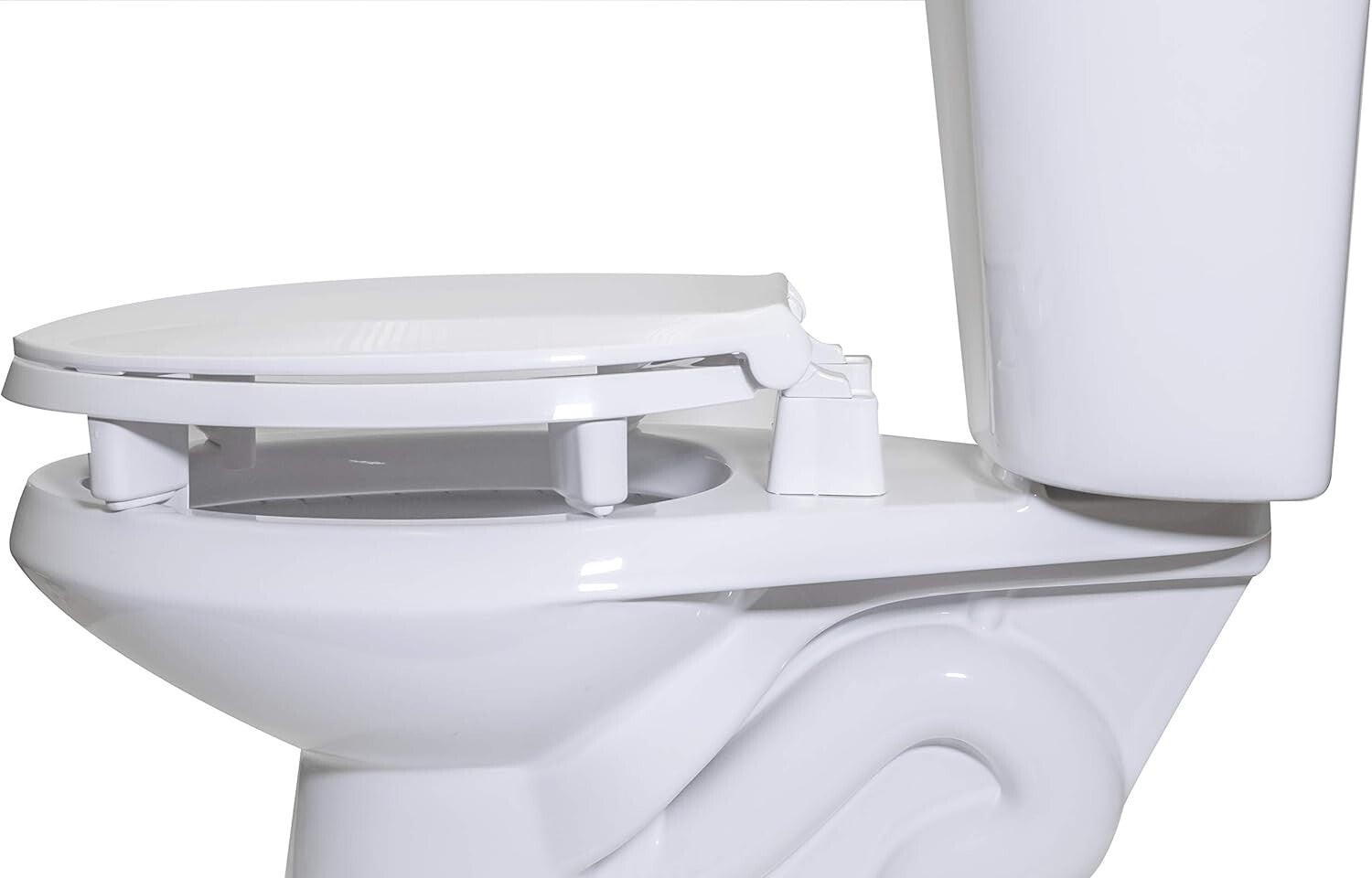 3-Inch Elongated Raised Toilet Seat with Lid - Durable & Comfortable Support