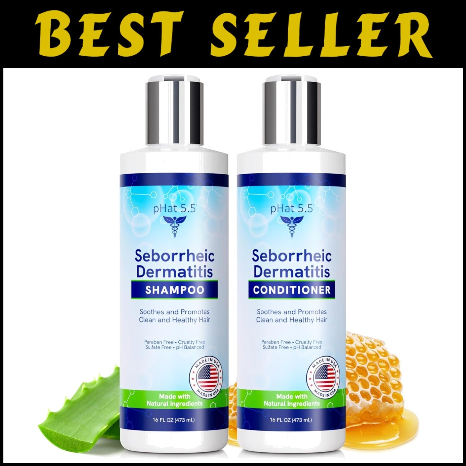 Fragrance-Free Shampoo & Conditioner Set for Dry, Itchy Scalps - Organic Formula