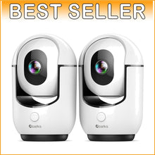 Load image into Gallery viewer, Enhanced 2K Indoor Security Camera - Smart Alerts and 24/7 Monitoring - 2 Pack