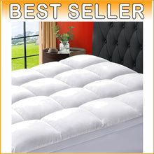 Load image into Gallery viewer, Pillow Top Comfort King Mattress Pad - Deep Pocket, Soft &amp; Washable Design