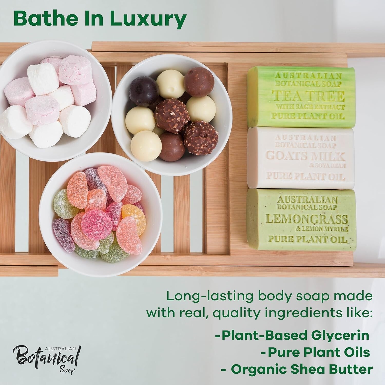 Deluxe Assorted Soap Bars - Nourishing Goats Milk, Lemongrass, & Tea Tree