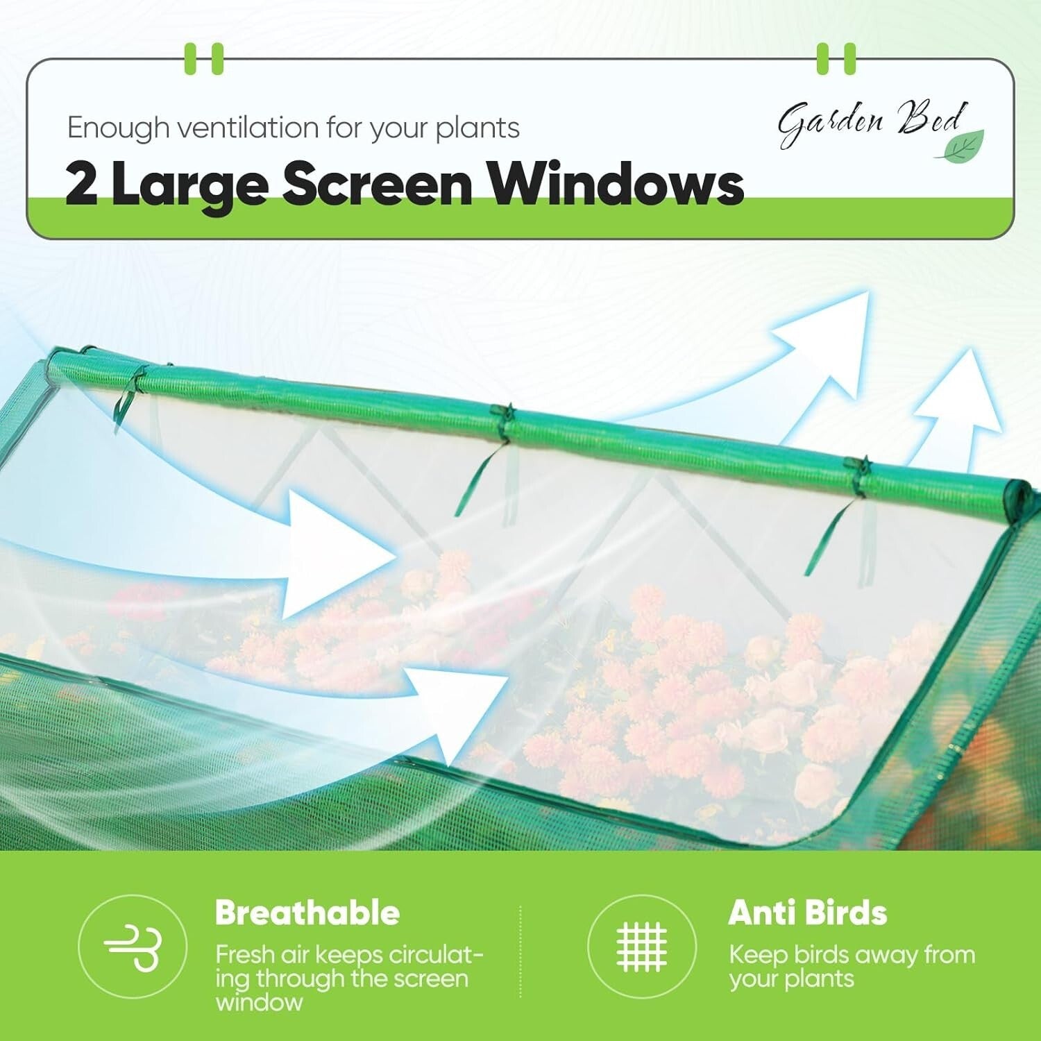 8x4ft Metal Raised Garden Bed with Integrated Greenhouse – Protect Your Plants!