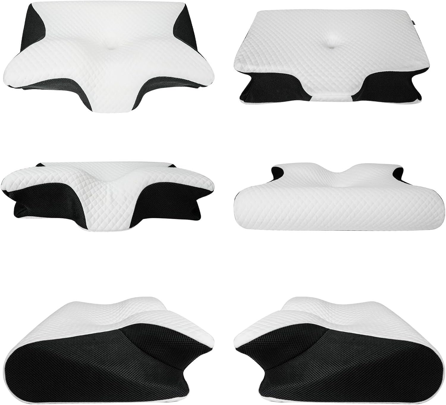 Adjustable Height Memory Foam Neck Pillow for Side, Back, and Stomach Sleepers